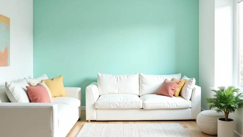 Modern living room with fresh paint and updated soft furnishings showing budget-friendly home refresh ideas